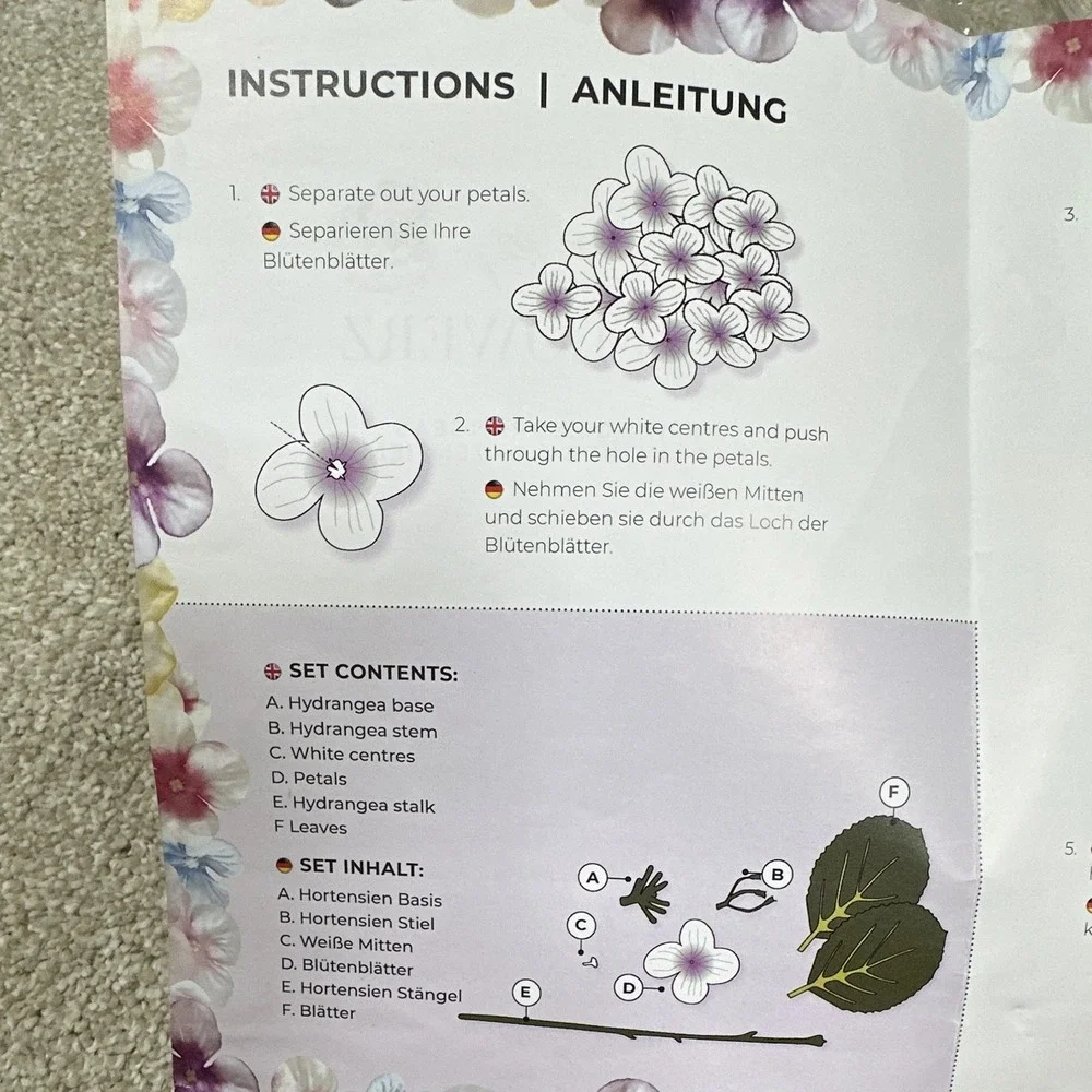 Forever Flowerz Spring Hydrangeas Fabric Hydrangea Craft Kit